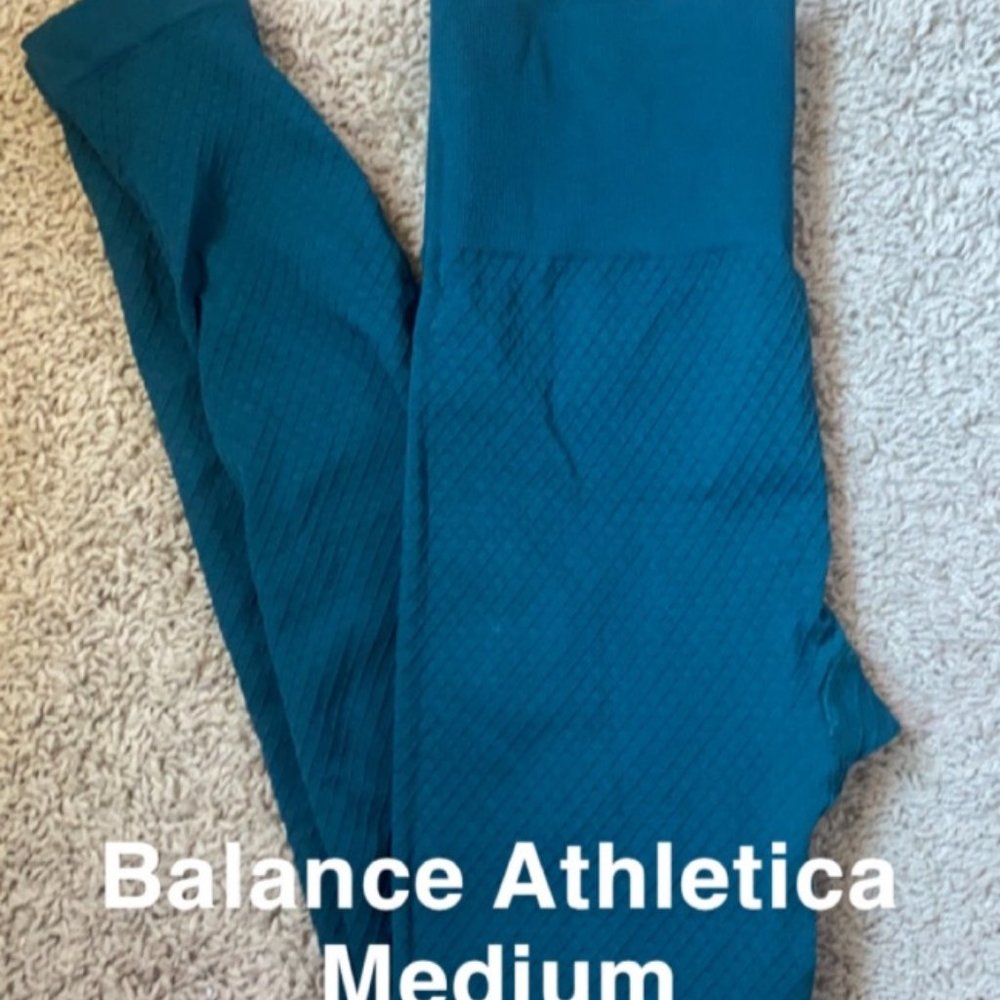 Balance Athletica blue leggings